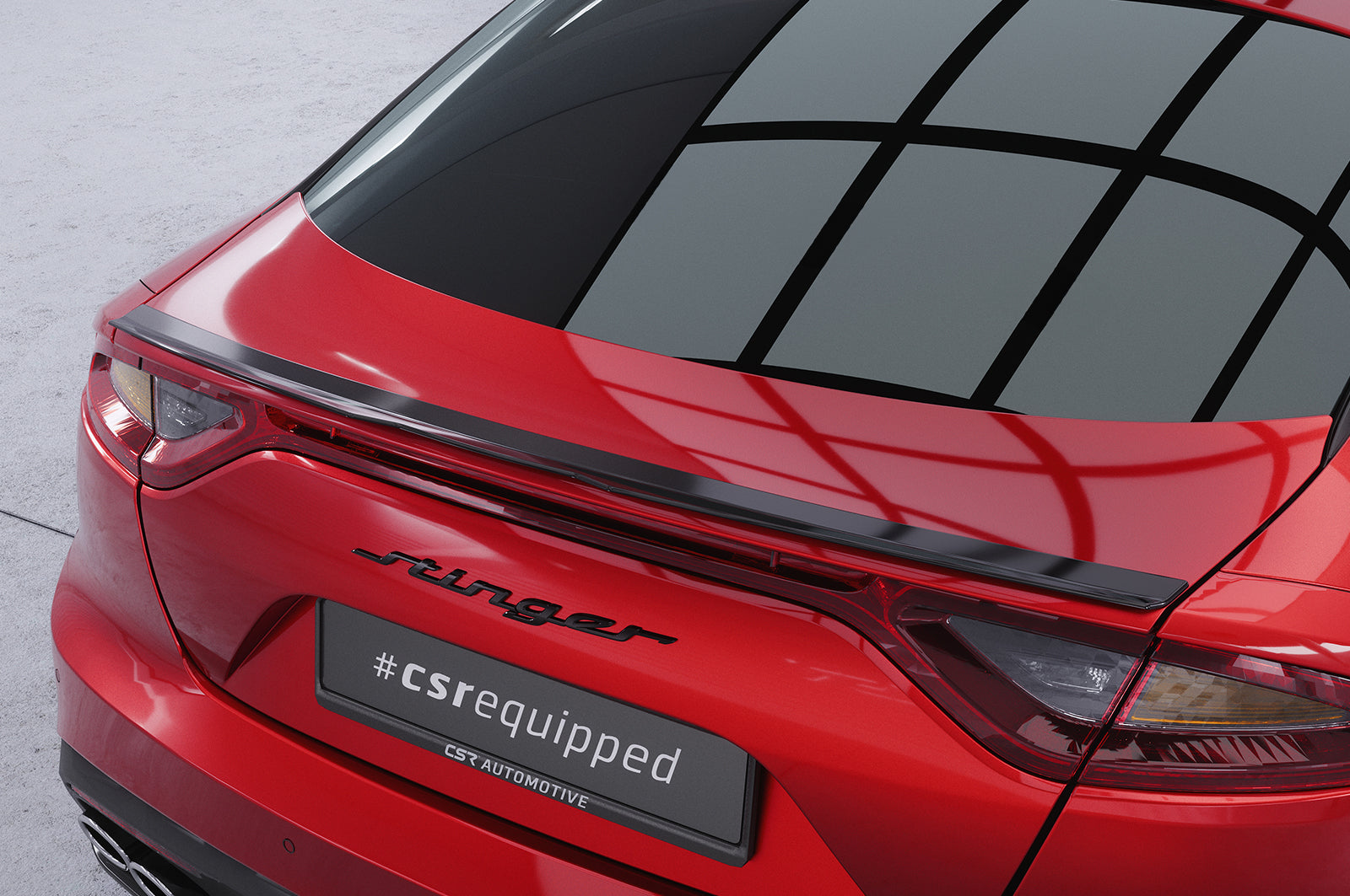 CSR Heckspoiler | Heckflügel mit ABE für Kia Stinger GT HF660-L Unlackiert roh (Lackierung erforderlich)