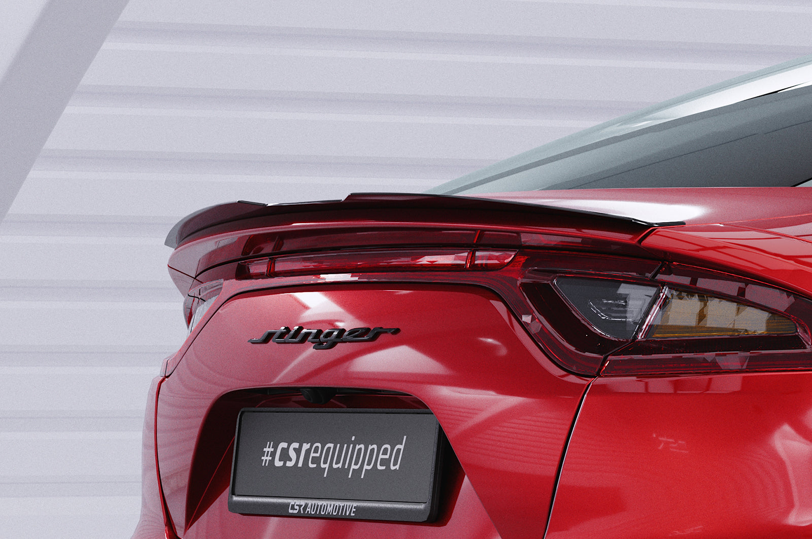 CSR Heckspoiler | Heckflügel mit ABE für Kia Stinger GT HF660-C Carbon Look Hochglanz (keine Lackierung erforderlich)