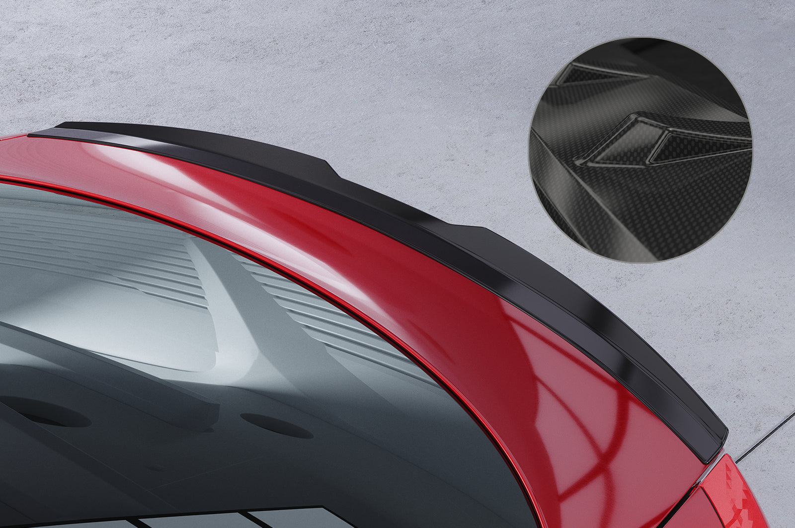 CSR Heckspoiler | Heckflügel mit ABE für Kia Stinger GT HF660-C Carbon Look Hochglanz (keine Lackierung erforderlich)