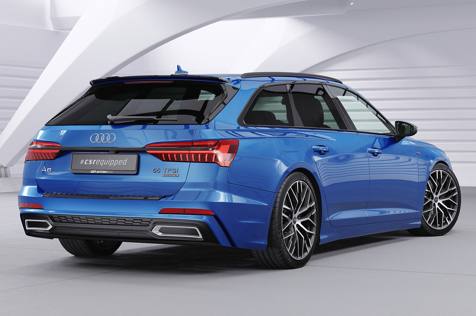 CSR Heckspoiler | Heckflügel mit ABE für Audi A6 C8 (Typ 4K/F2) Avant HF664-S Strukturiert schwarz matt (keine Lackierung erforderlich)