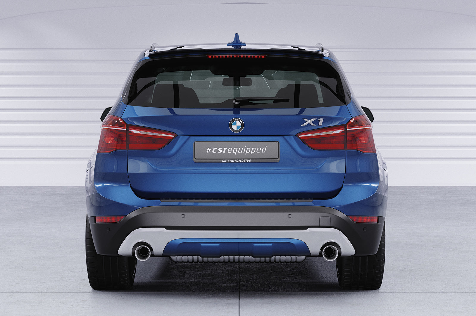 CSR Heckspoiler | Heckflügel mit ABE für BMW X1 F48 HF668-S Strukturiert schwarz matt (keine Lackierung erforderlich)