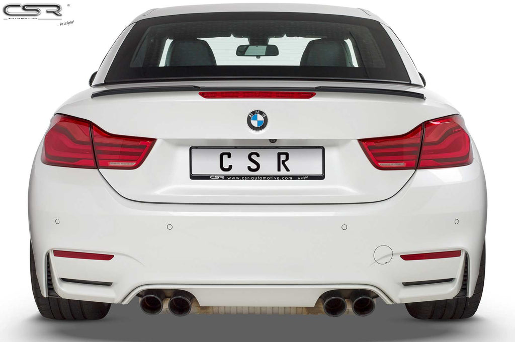 CSR Heckspoiler | Heckflügel mit ABE für BMW 4er F33 / M4 F83 Cabrio HF673-G Glossy schwarz Hochglanz (keine Lackierung erforderlich)