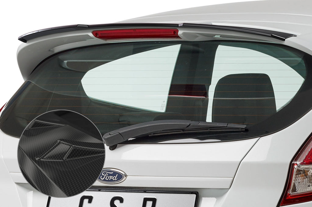 CSR Heckspoiler | Heckflügel mit ABE für Ford Fiesta MK7 ST / ST-Line HF676-C Carbon Look Hochglanz (keine Lackierung erforderlich)
