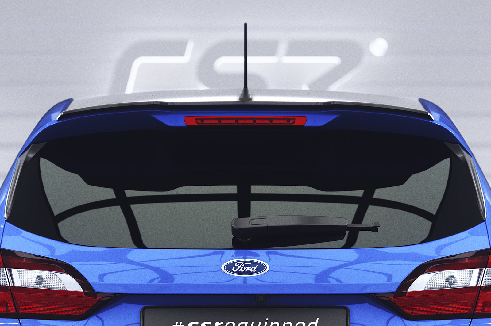 CSR Heckspoiler | Heckflügel mit ABE für Ford Fiesta MK8 ST/ST-Line HF680-C Carbon Look Hochglanz (keine Lackierung erforderlich)