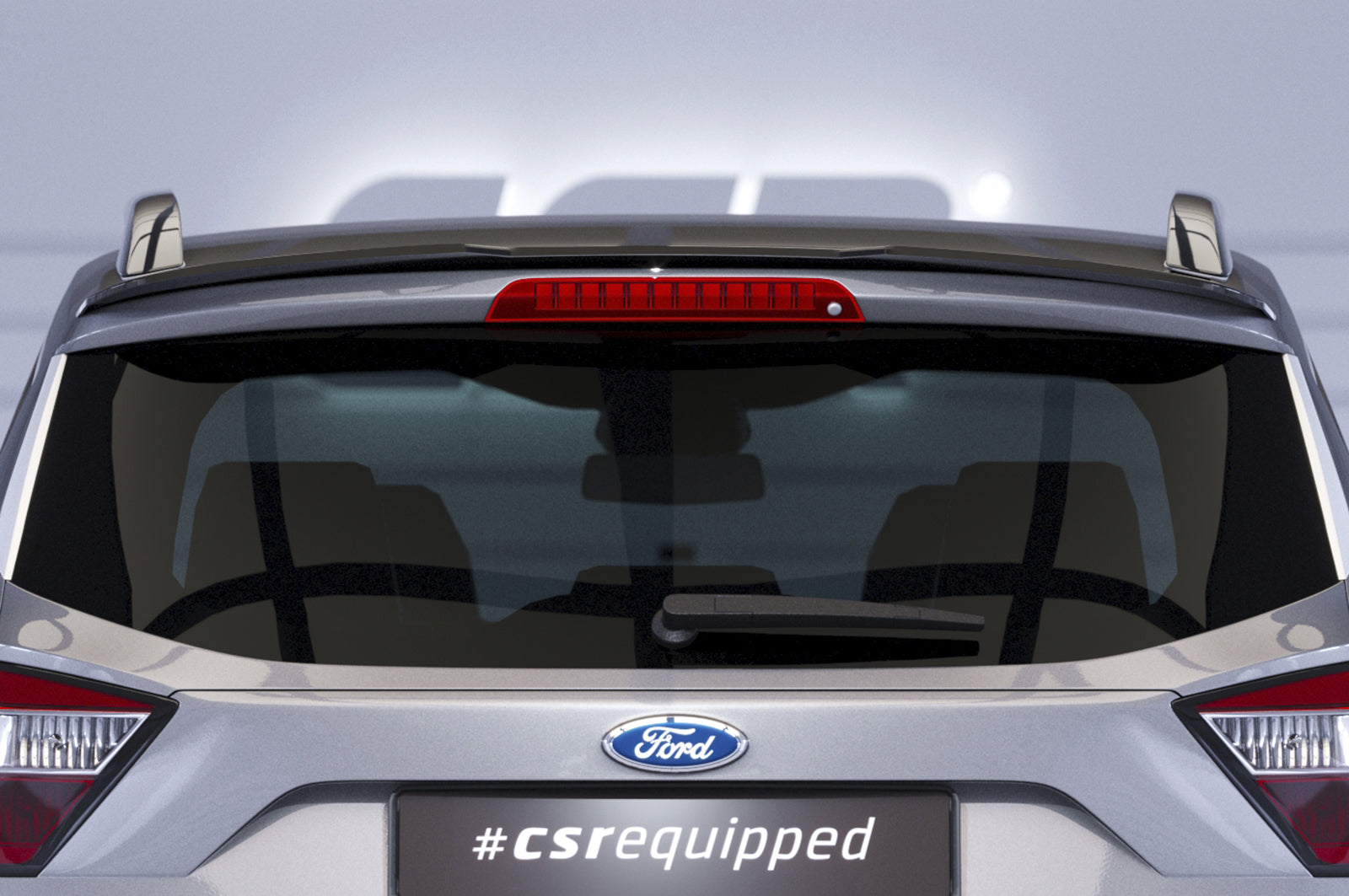 CSR Heckspoiler | Heckflügel mit ABE für Ford Kuga 2. Generation HF681-C Carbon Look Hochglanz (keine Lackierung erforderlich)