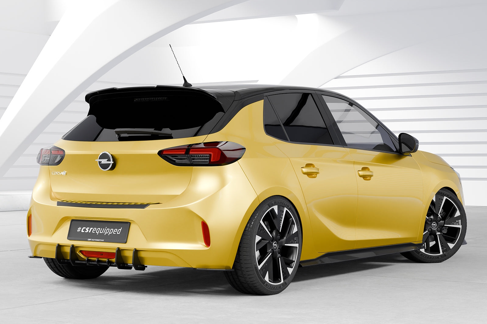 CSR Heckspoiler | Heckflügel mit ABE für Opel Corsa F HF686-L Unlackiert roh (Lackierung erforderlich)