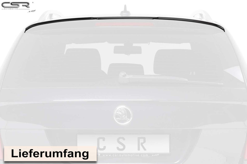 CSR Heckspoiler | Heckflügel mit ABE für Skoda Superb II (Typ 3T) Kombi HF691-C Carbon Look Hochglanz (keine Lackierung erforderlich)