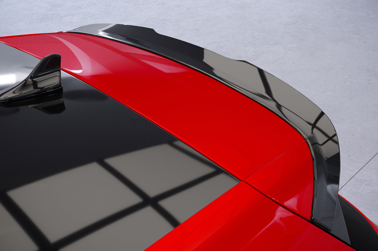 CSR Heckspoiler | Heckflügel mit ABE für VW Golf 8 GTI, GTD, R HF694-S Strukturiert schwarz matt (keine Lackierung erforderlich)