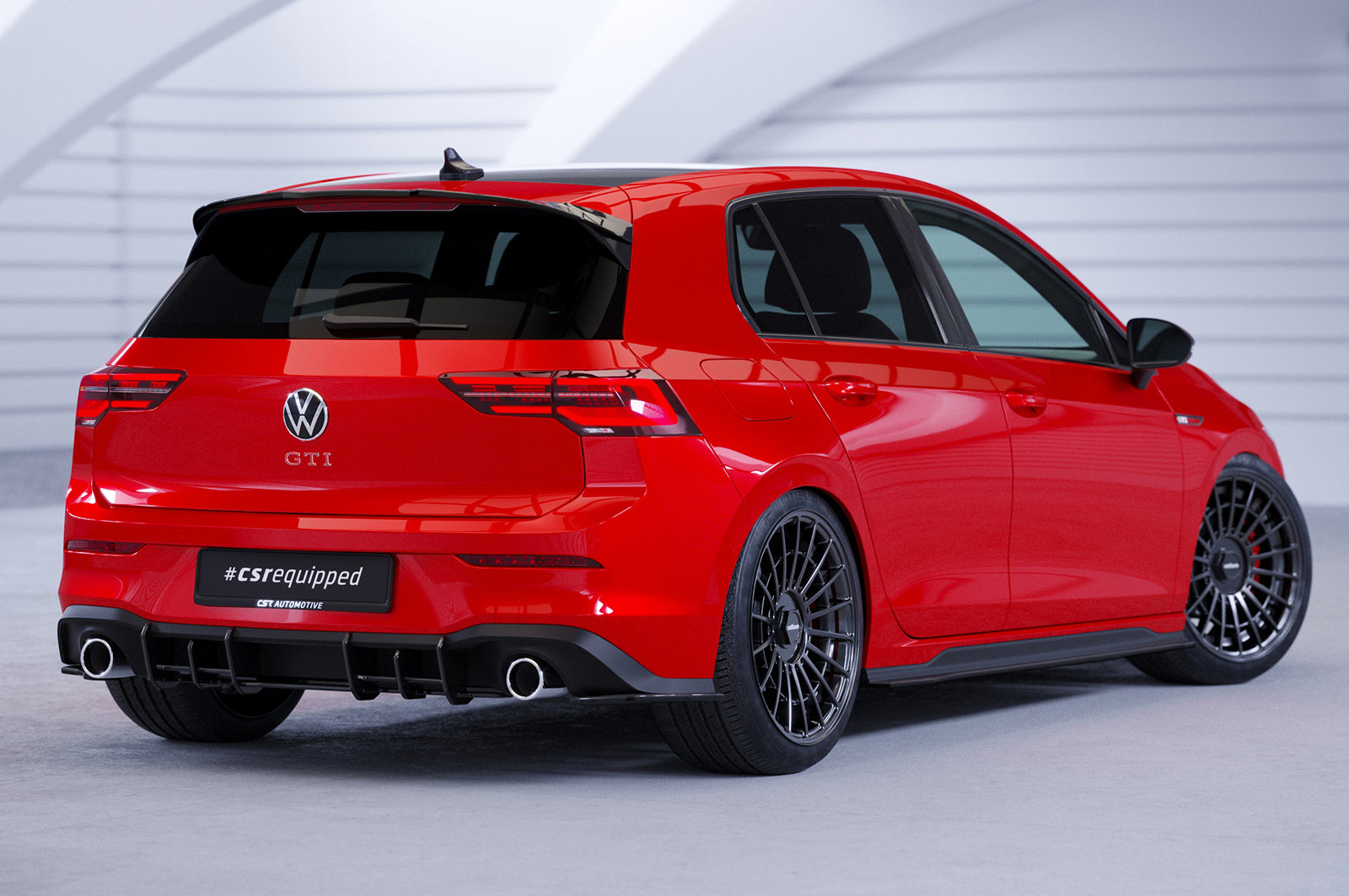 CSR Heckspoiler | Heckflügel mit ABE für VW Golf 8 GTI, GTD, R HF694-C Carbon Look Hochglanz (keine Lackierung erforderlich)
