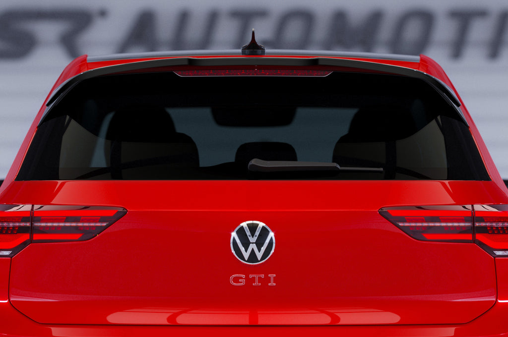 CSR Heckspoiler | Heckflügel mit ABE für VW Golf 8 GTI, GTD, R HF694-C Carbon Look Hochglanz (keine Lackierung erforderlich)