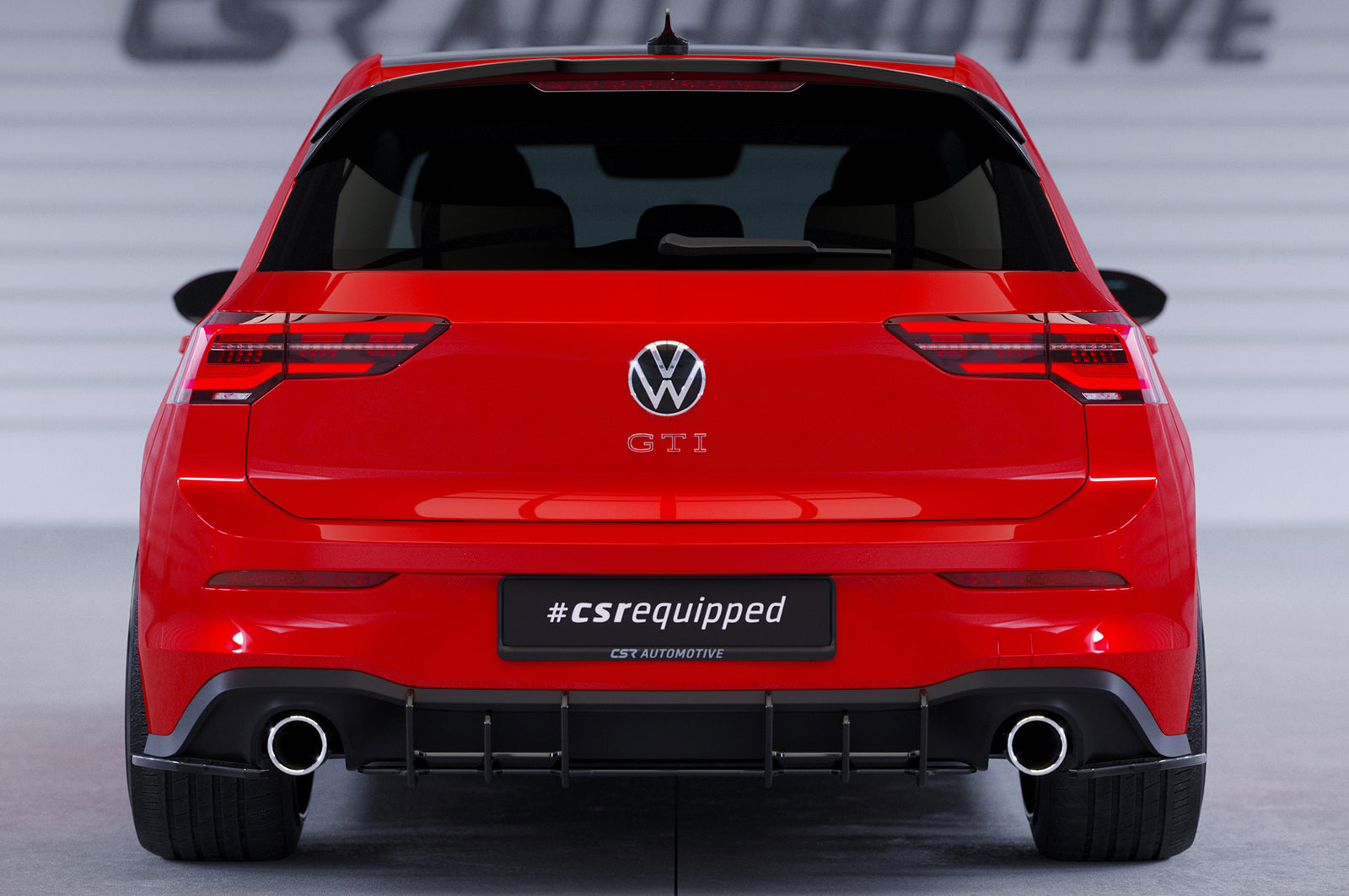 CSR Heckspoiler | Heckflügel mit ABE für VW Golf 8 GTI, GTD, R HF694-C Carbon Look Hochglanz (keine Lackierung erforderlich)