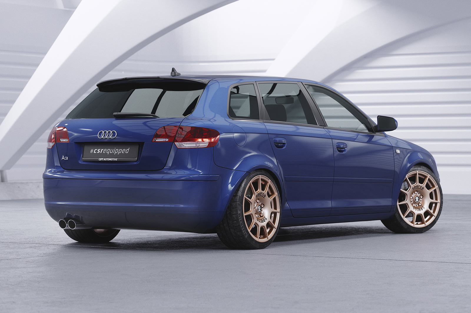 CSR Heckspoiler | Heckflügel mit ABE für Audi A3 8PA HF696-S Strukturiert schwarz matt (keine Lackierung erforderlich)