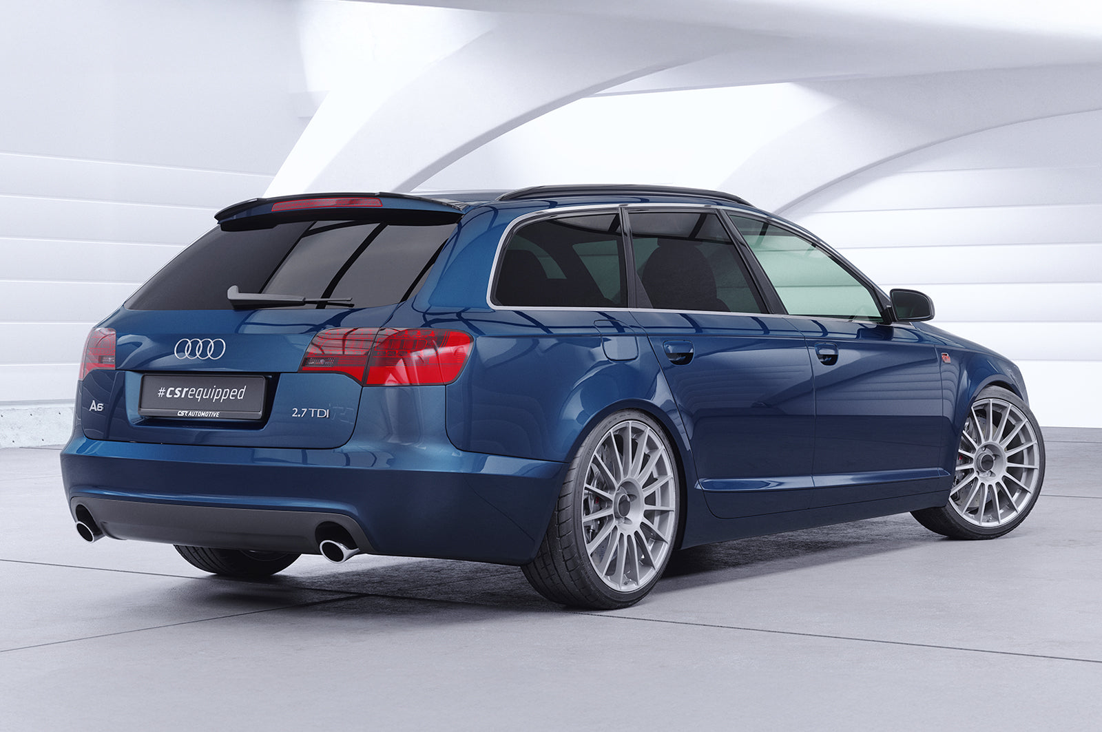 CSR Heckspoiler | Heckflügel mit ABE für Audi A6 C6 Typ 4F Avant HF697-C Carbon Look Hochglanz (keine Lackierung erforderlich)