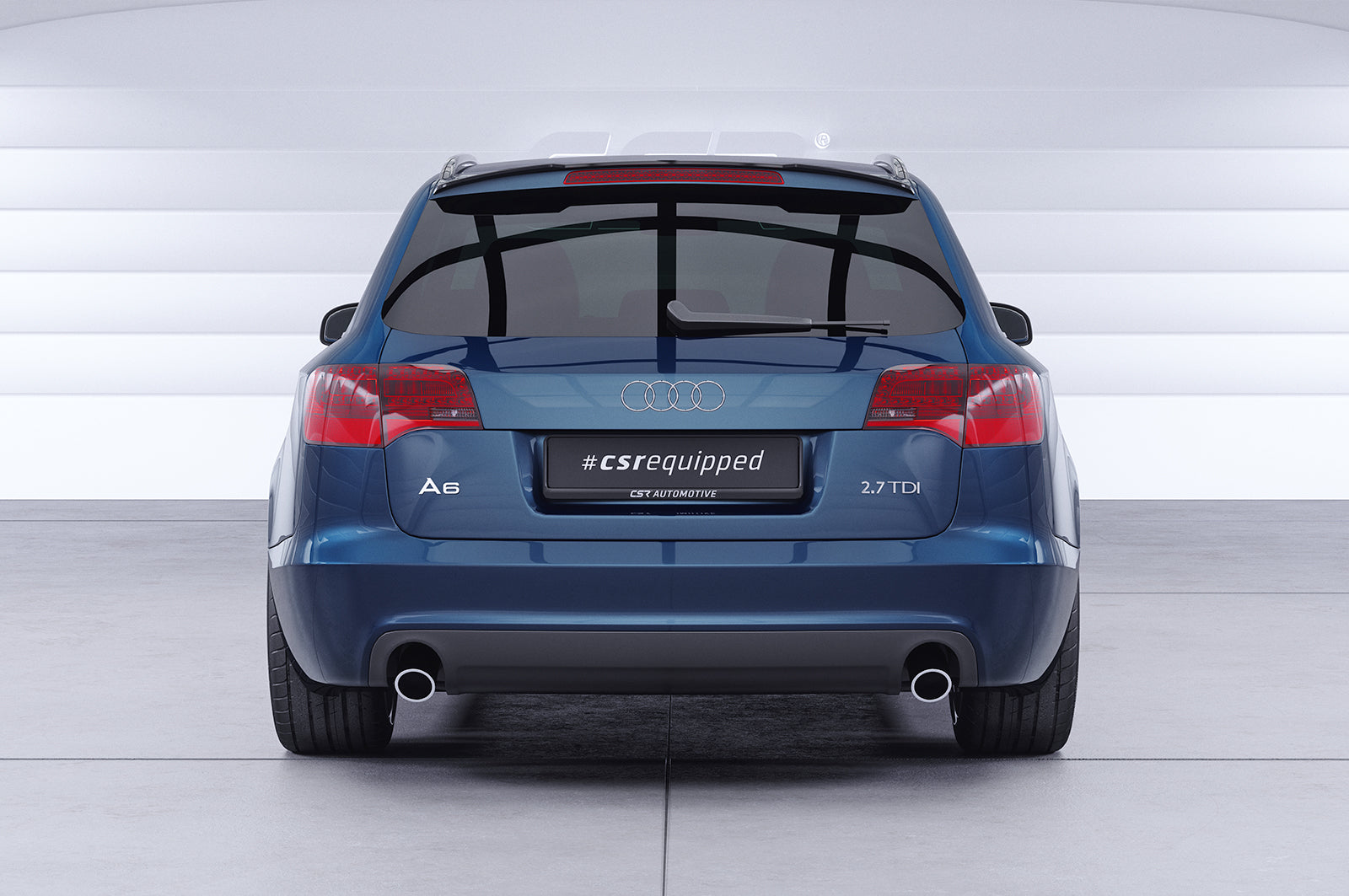 CSR Heckspoiler | Heckflügel mit ABE für Audi A6 C6 Typ 4F Avant HF697-C Carbon Look Hochglanz (keine Lackierung erforderlich)