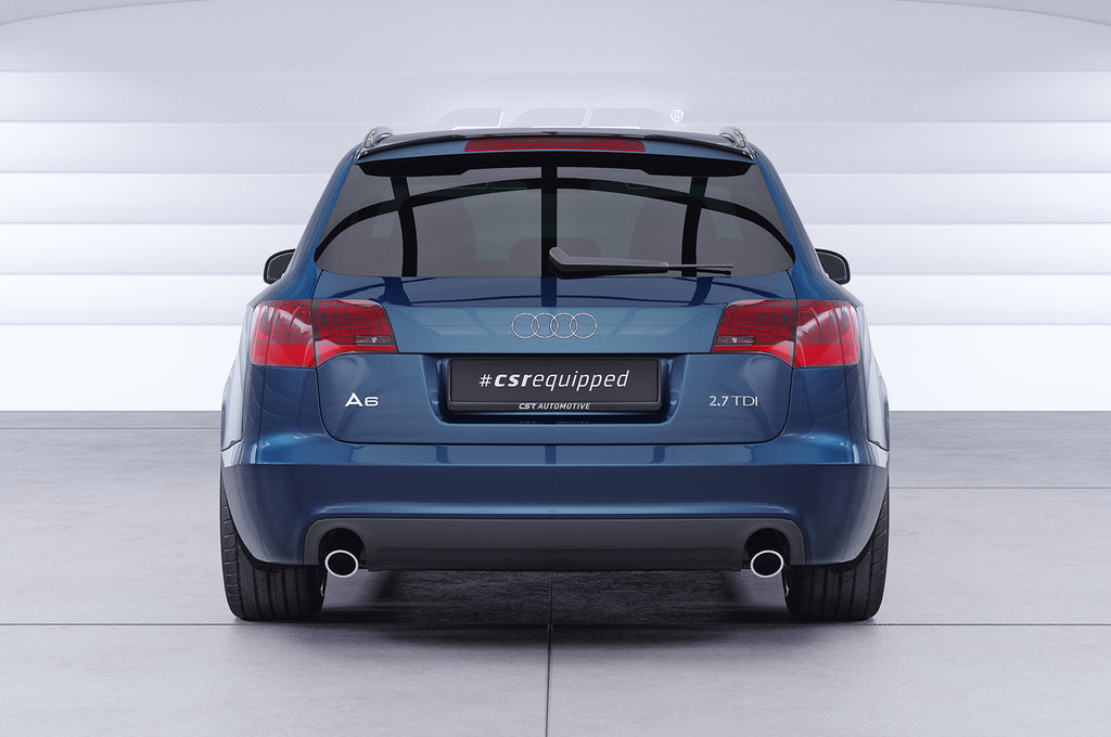 CSR Heckspoiler | Heckflügel mit ABE für Audi A6 C6 Typ 4F Avant HF697-G Glossy schwarz Hochglanz (keine Lackierung erforderlich)