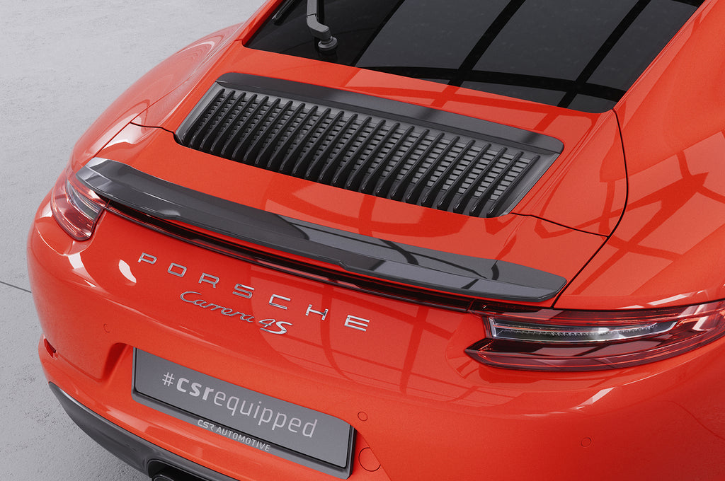 CSR Heckspoiler | Heckflügel mit ABE für Porsche 911/991 HF699-S Strukturiert schwarz matt (keine Lackierung erforderlich)