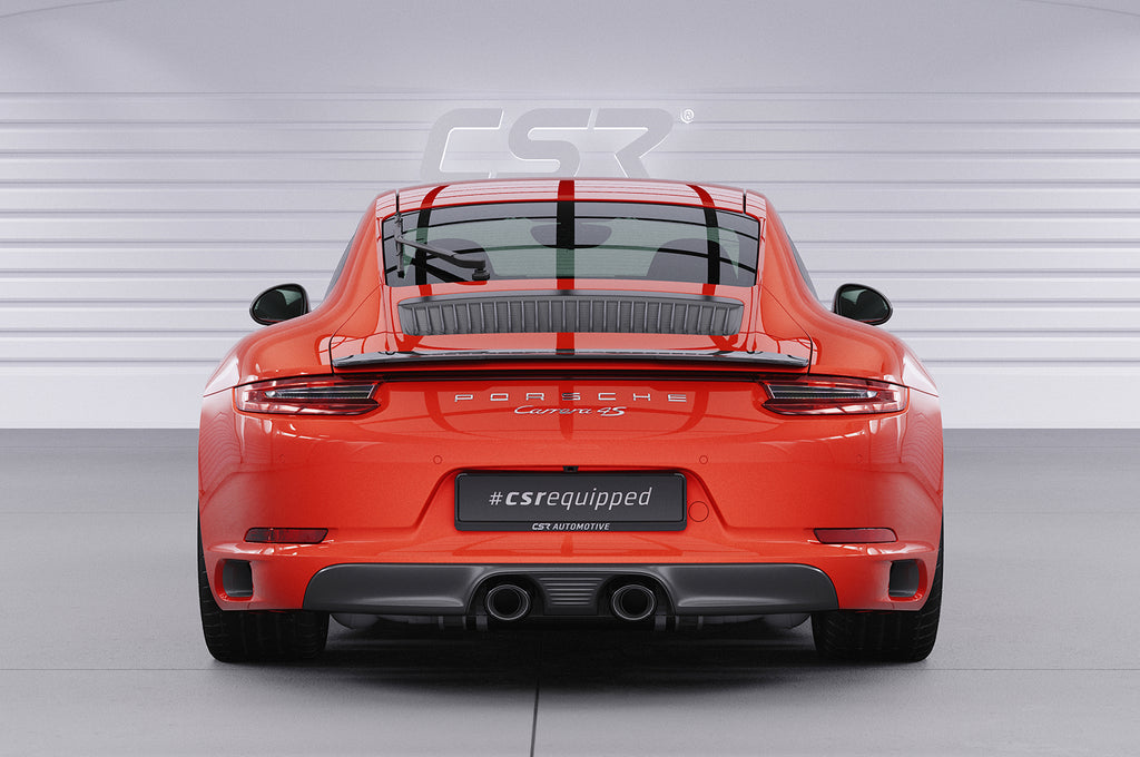 CSR Heckspoiler | Heckflügel mit ABE für Porsche 911/991 HF699-S Strukturiert schwarz matt (keine Lackierung erforderlich)