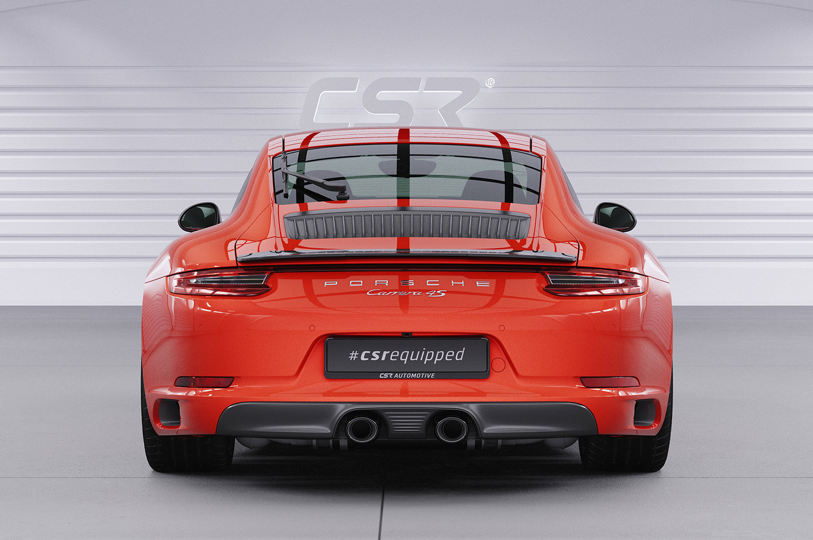 CSR Heckspoiler | Heckflügel mit ABE für Porsche 911/991 HF699-G Glossy schwarz Hochglanz (keine Lackierung erforderlich)