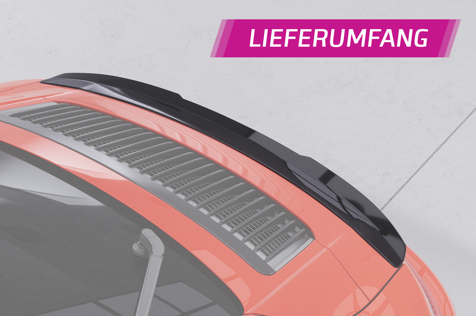 CSR Heckspoiler | Heckflügel mit ABE für Porsche 911/991 HF699-S Strukturiert schwarz matt (keine Lackierung erforderlich)