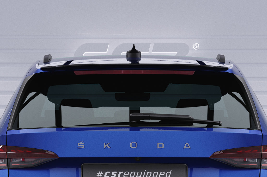CSR Heckspoiler | Heckflügel mit ABE für Skoda Octavia IV Combi HF703-S Strukturiert schwarz matt (keine Lackierung erforderlich)