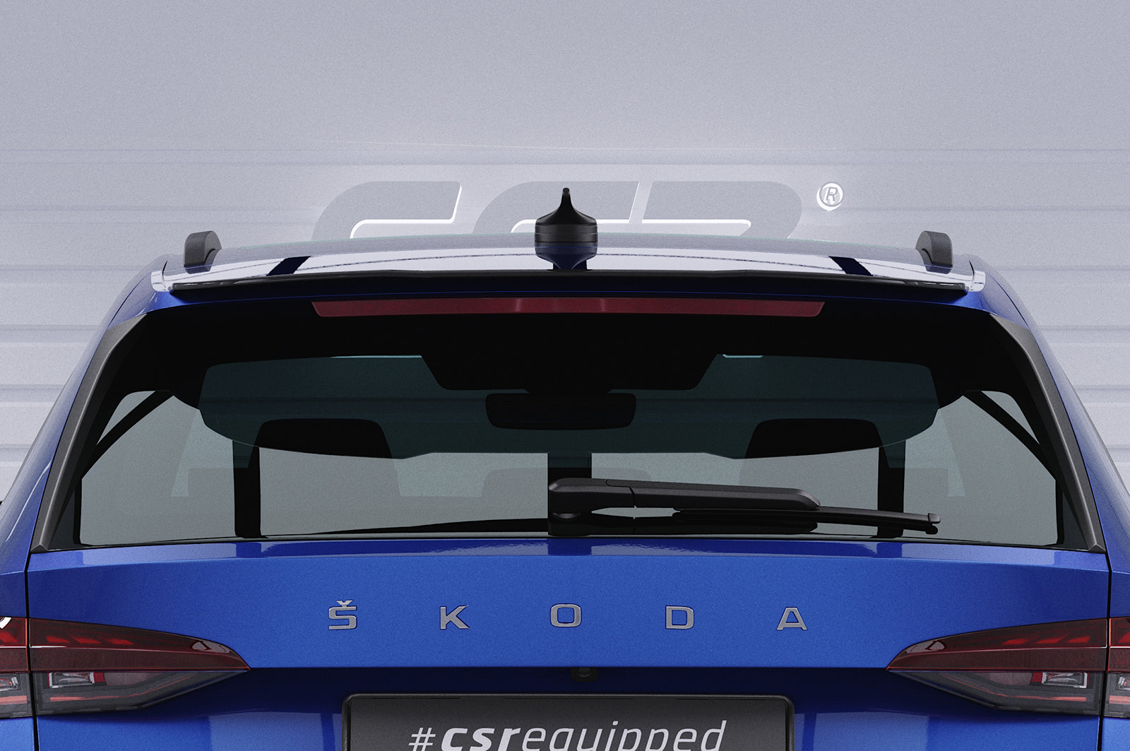 CSR Heckspoiler | Heckflügel mit ABE für Skoda Octavia IV Combi HF703-S Strukturiert schwarz matt (keine Lackierung erforderlich)