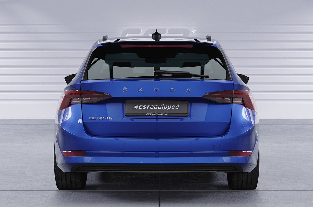 CSR Heckspoiler | Heckflügel mit ABE für Skoda Octavia IV Combi HF703-S Strukturiert schwarz matt (keine Lackierung erforderlich)