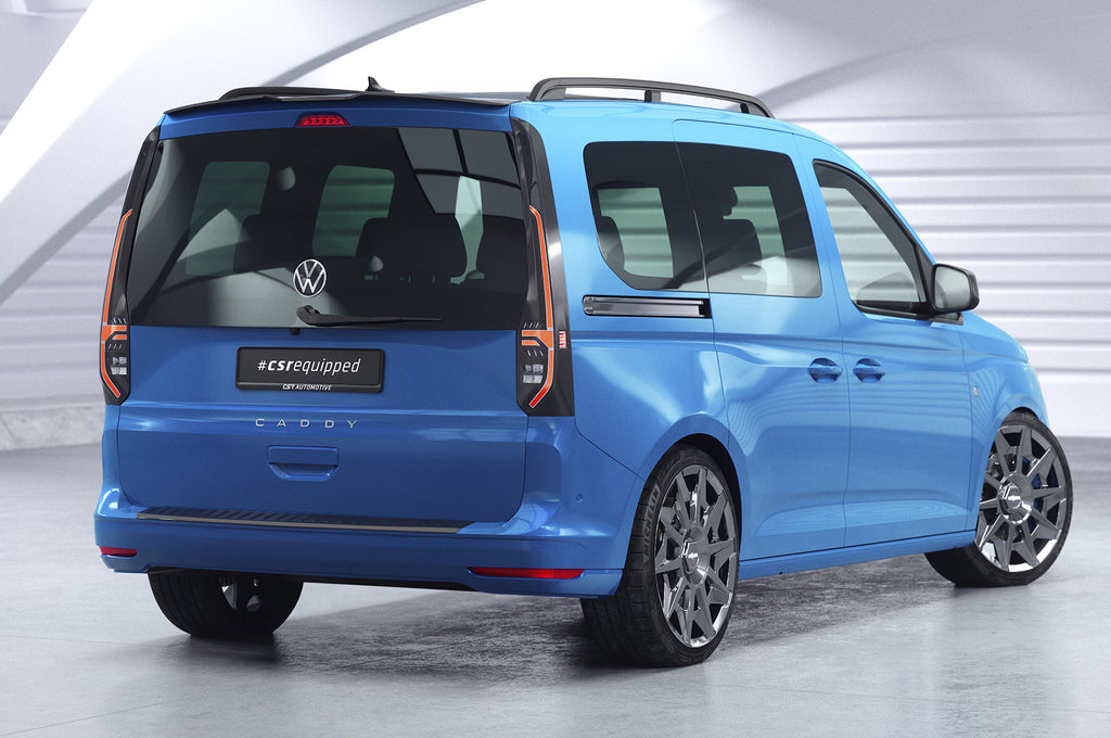 CSR Heckspoiler | Heckflügel mit ABE für VW Caddy 5 (Typ SB) HF706-C Carbon Look Hochglanz (keine Lackierung erforderlich)