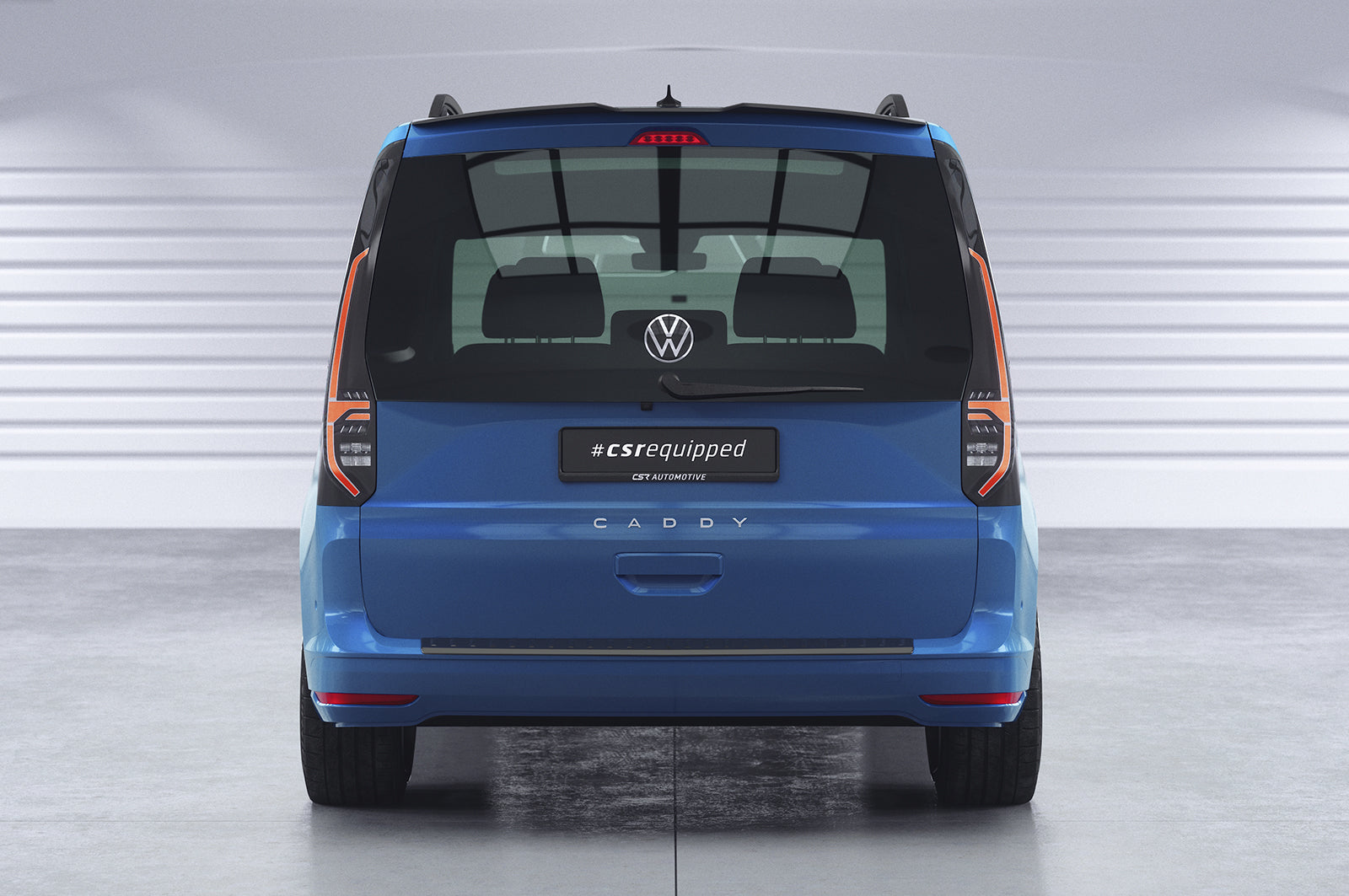 CSR Heckspoiler | Heckflügel mit ABE für VW Caddy 5 (Typ SB) HF706-S Strukturiert schwarz matt (keine Lackierung erforderlich)