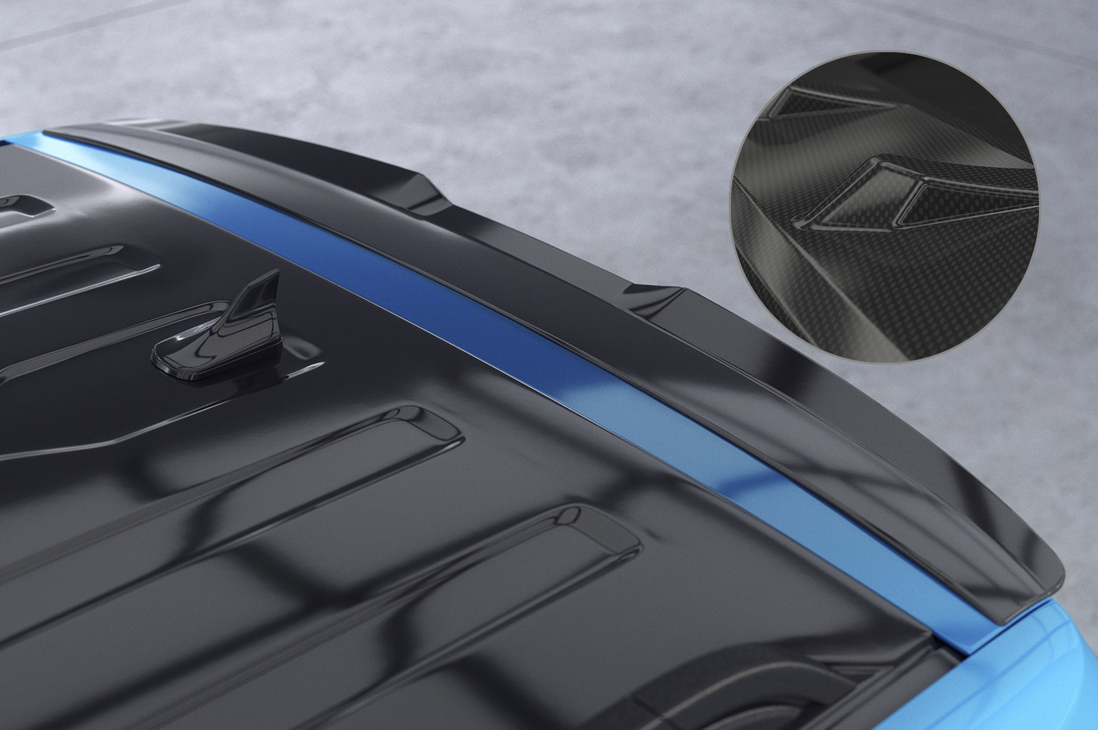 CSR Heckspoiler | Heckflügel mit ABE für VW Caddy 5 (Typ SB) HF706-C Carbon Look Hochglanz (keine Lackierung erforderlich)