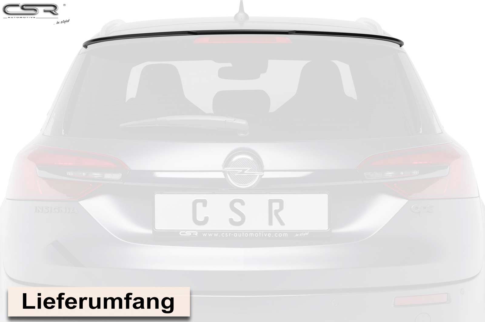 CSR Heckspoiler | Heckflügel mit ABE für Opel Insignia A Sports Tourer HF712-C Carbon Look Hochglanz (keine Lackierung erforderlich)