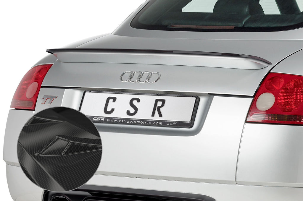 CSR Heckspoiler | Heckflügel mit ABE für Audi TT 8N HF717-C Carbon Look Hochglanz (keine Lackierung erforderlich)