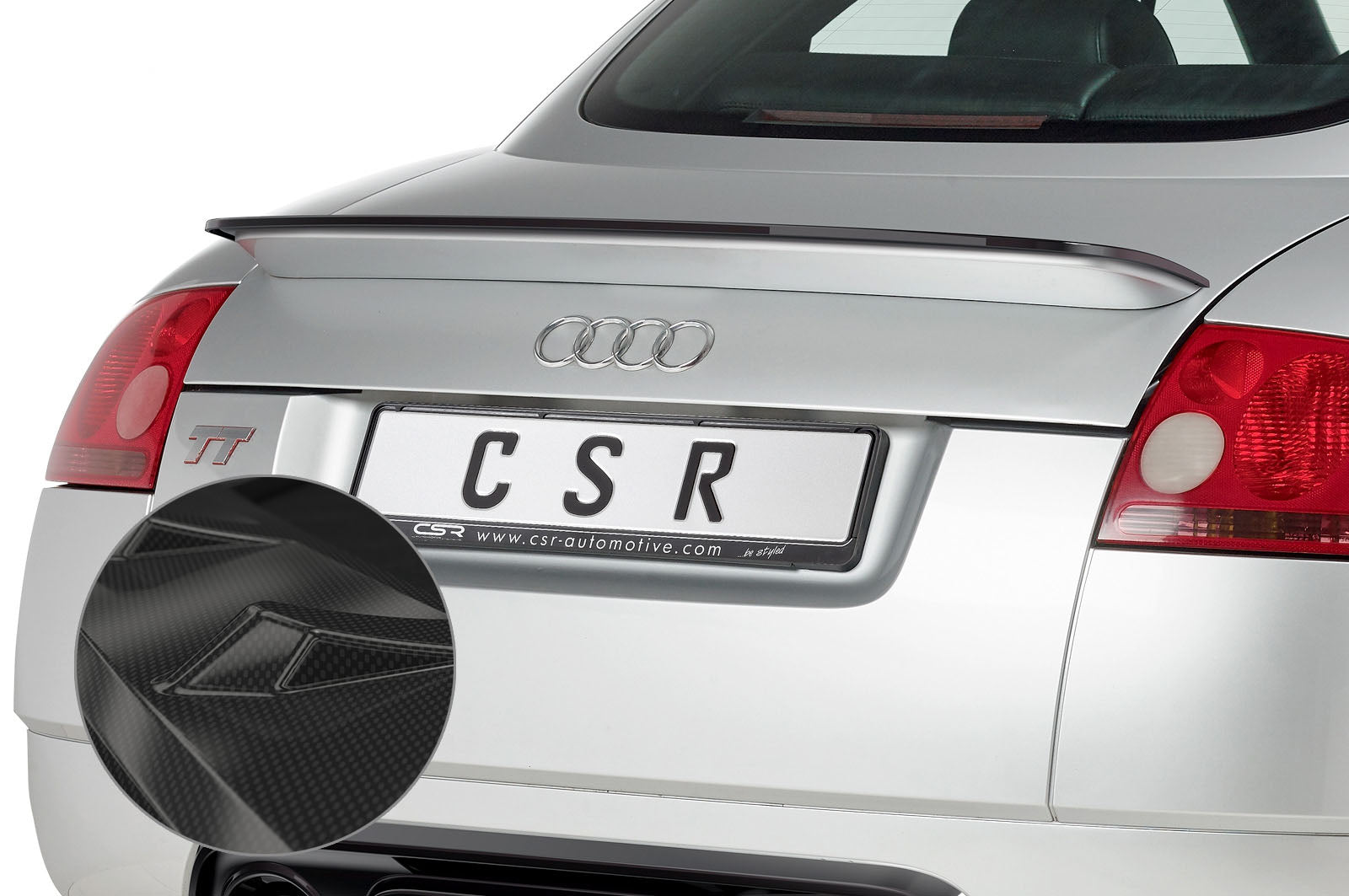 CSR Heckspoiler | Heckflügel mit ABE für Audi TT 8N HF717-C Carbon Look Hochglanz (keine Lackierung erforderlich)