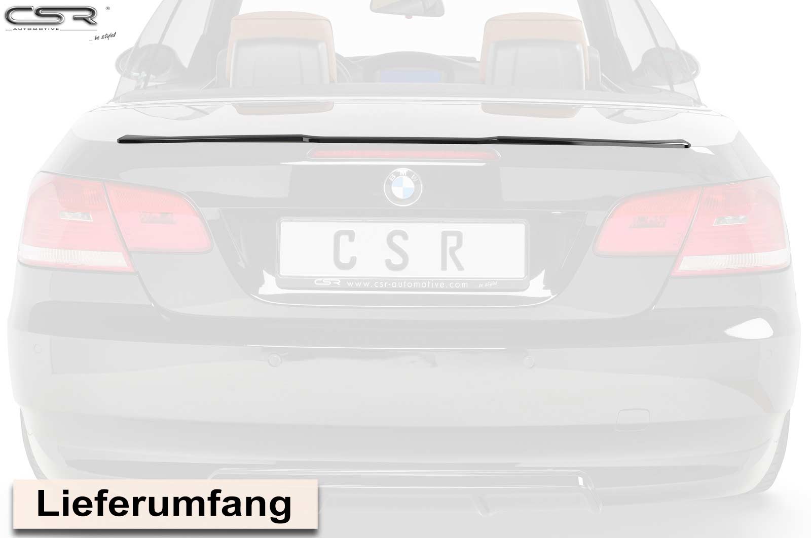 CSR Heckspoiler | Heckflügel mit ABE für BMW 3er E93 Cabrio HF726-S Strukturiert schwarz matt (keine Lackierung erforderlich)
