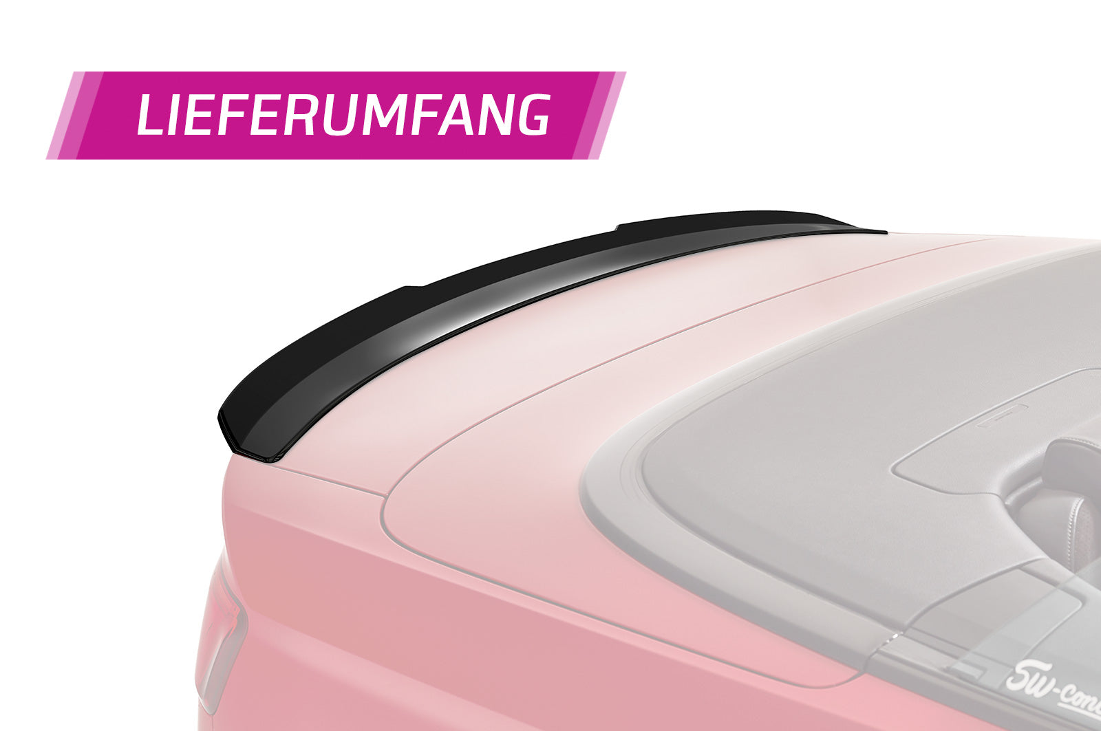 CSR Heckspoiler | Heckflügel mit ABE für Audi A3 8V Cabrio HF728-S Strukturiert schwarz matt (keine Lackierung erforderlich)