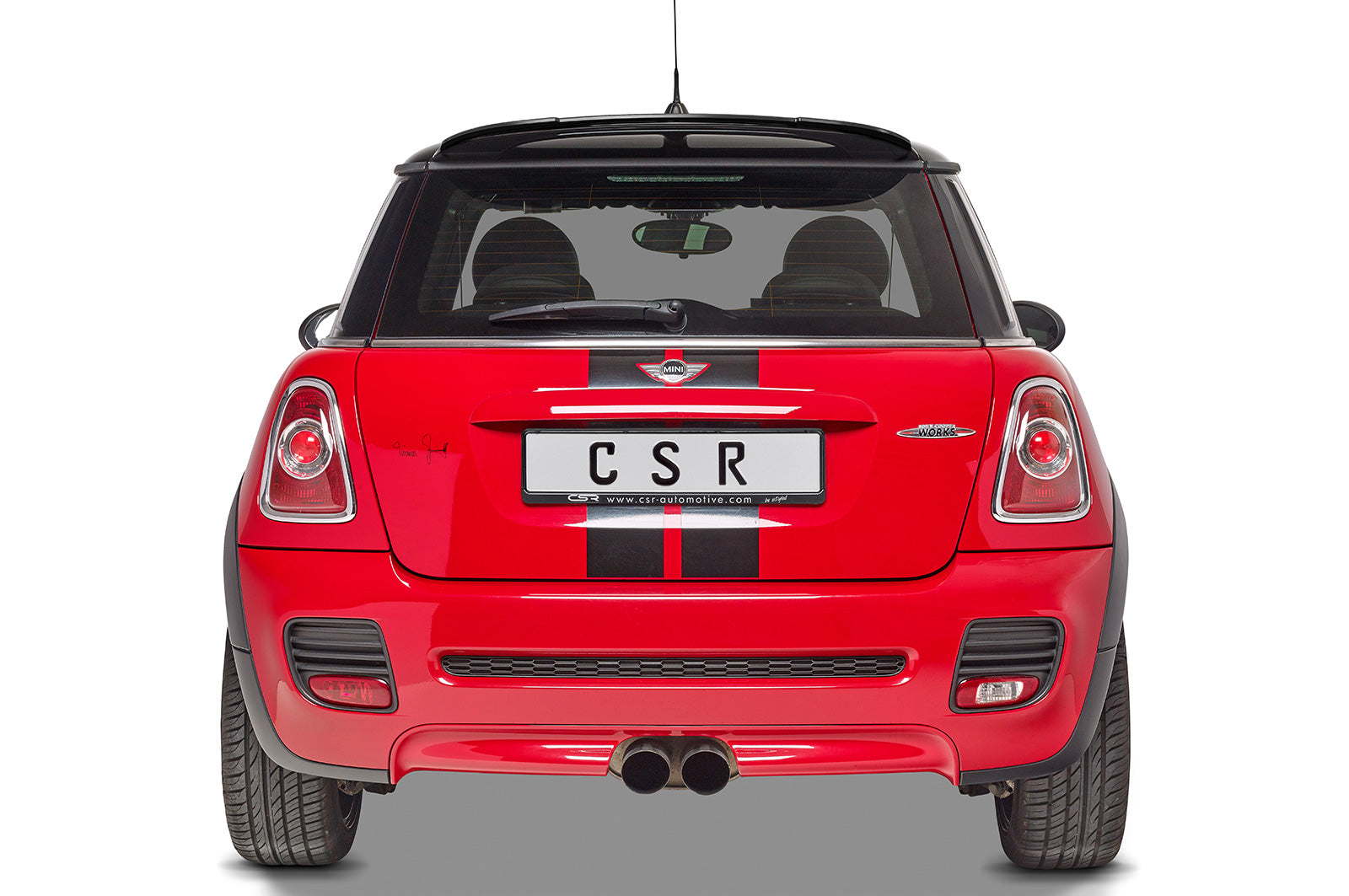 CSR Heckspoiler | Heckflügel mit ABE für Mini R56 John Cooper Works HF729-C Carbon Look Hochglanz (keine Lackierung erforderlich)