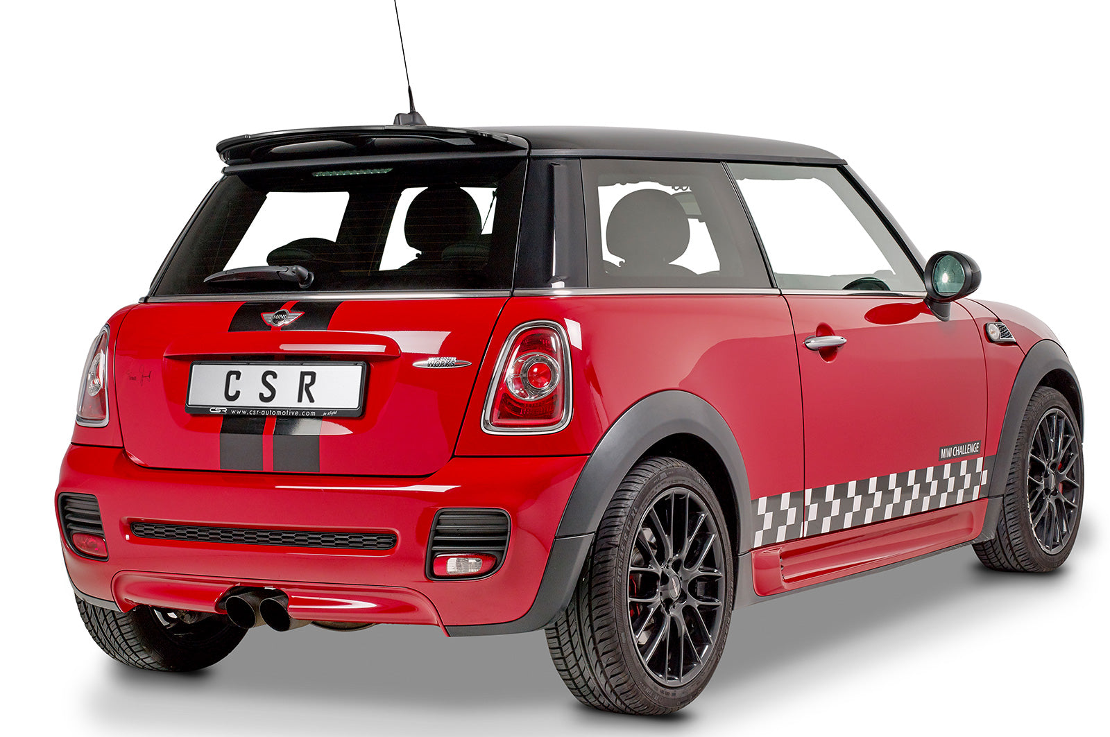 CSR Heckspoiler | Heckflügel mit ABE für Mini R56 John Cooper Works HF729-C Carbon Look Hochglanz (keine Lackierung erforderlich)