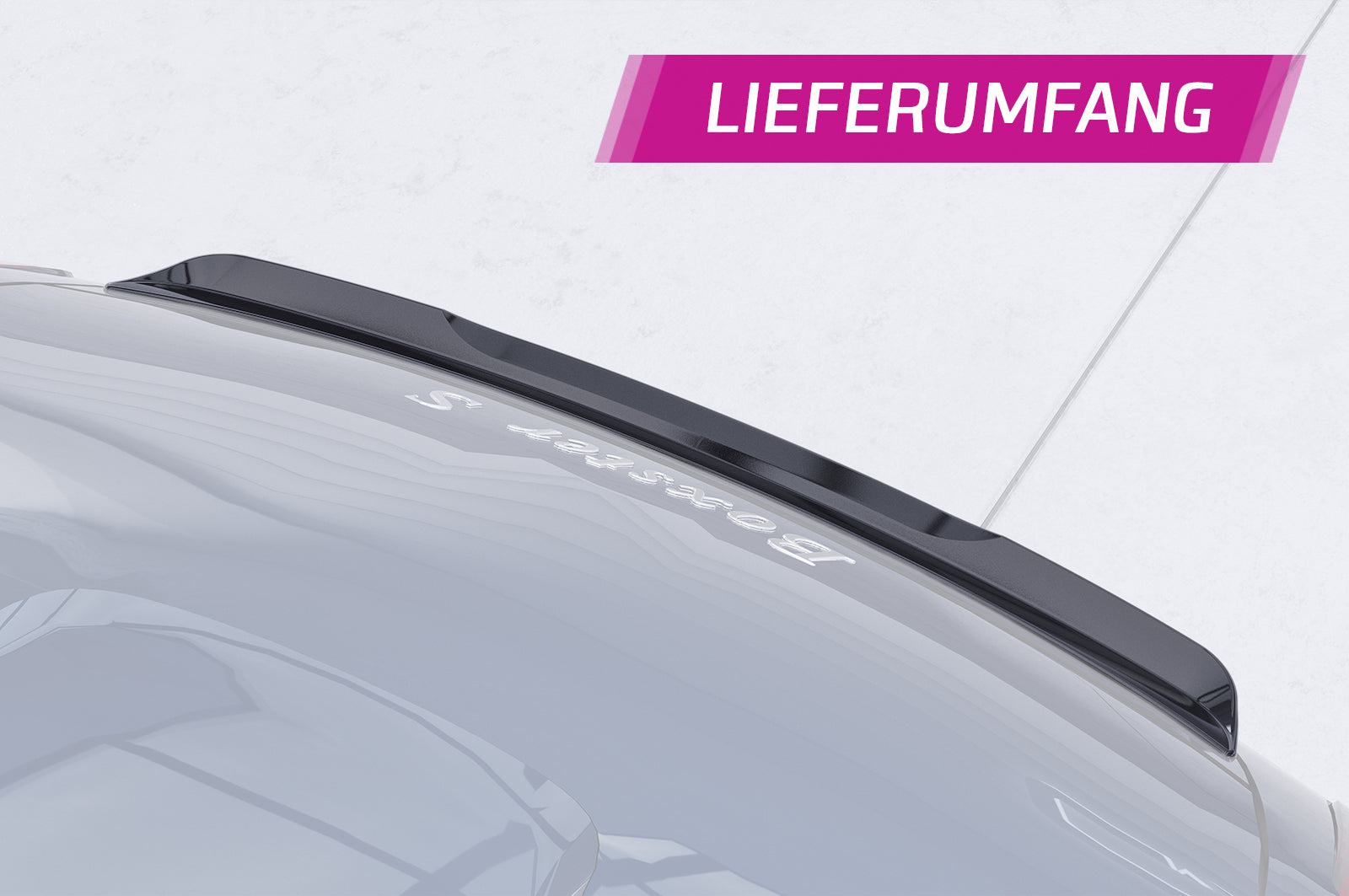 CSR Heckspoiler | Heckflügel mit ABE für Porsche Boxster 987 HF741-G Glossy schwarz Hochglanz (keine Lackierung erforderlich)