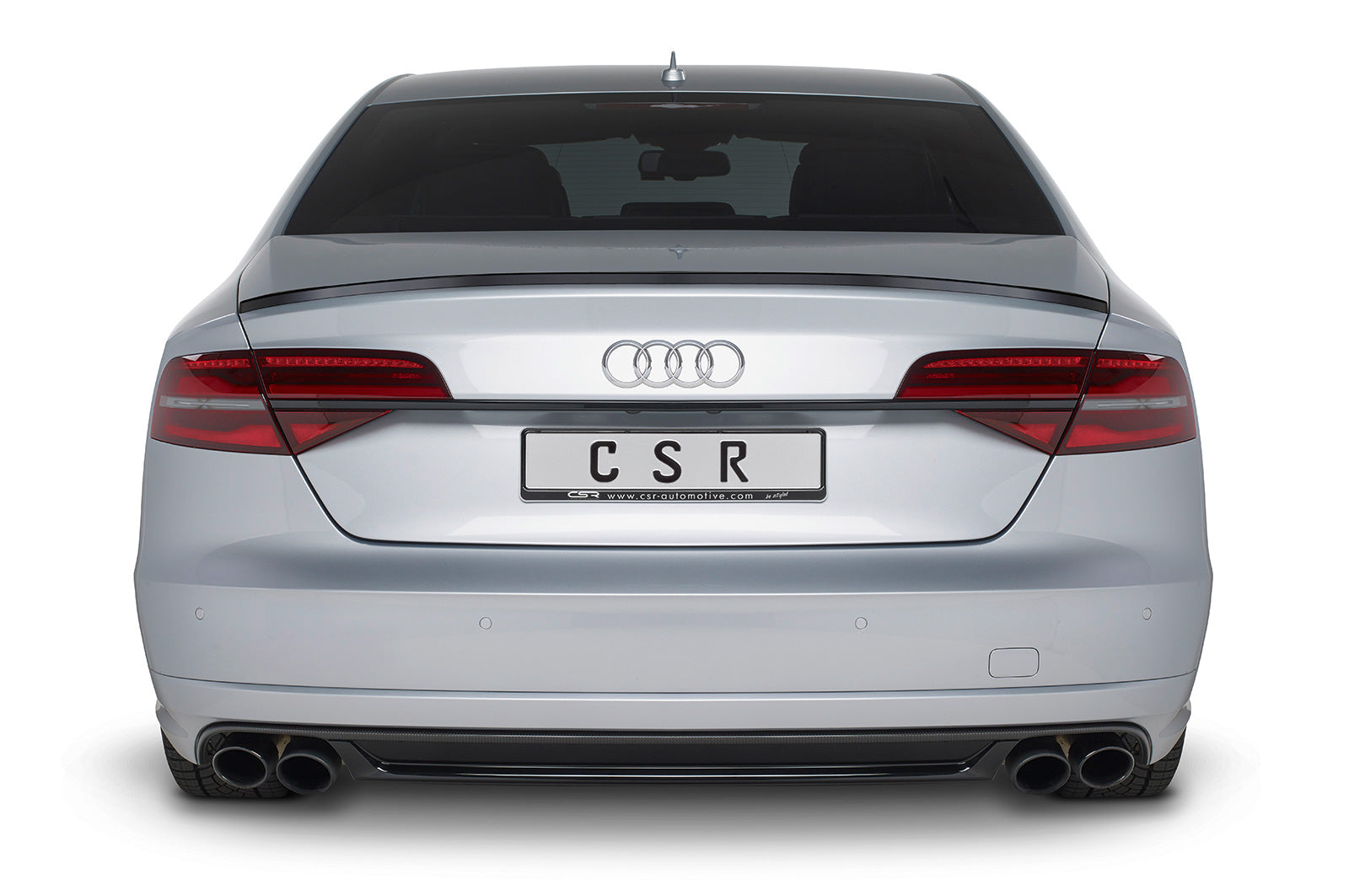 CSR Heckspoiler | Heckflügel mit ABE für Audi A8 / S8 D4 (Typ 4H) HF744-S Strukturiert schwarz matt (keine Lackierung erforderlich)