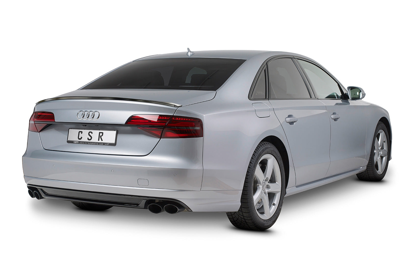 CSR Heckspoiler | Heckflügel mit ABE für Audi A8 / S8 D4 (Typ 4H) HF744-S Strukturiert schwarz matt (keine Lackierung erforderlich)