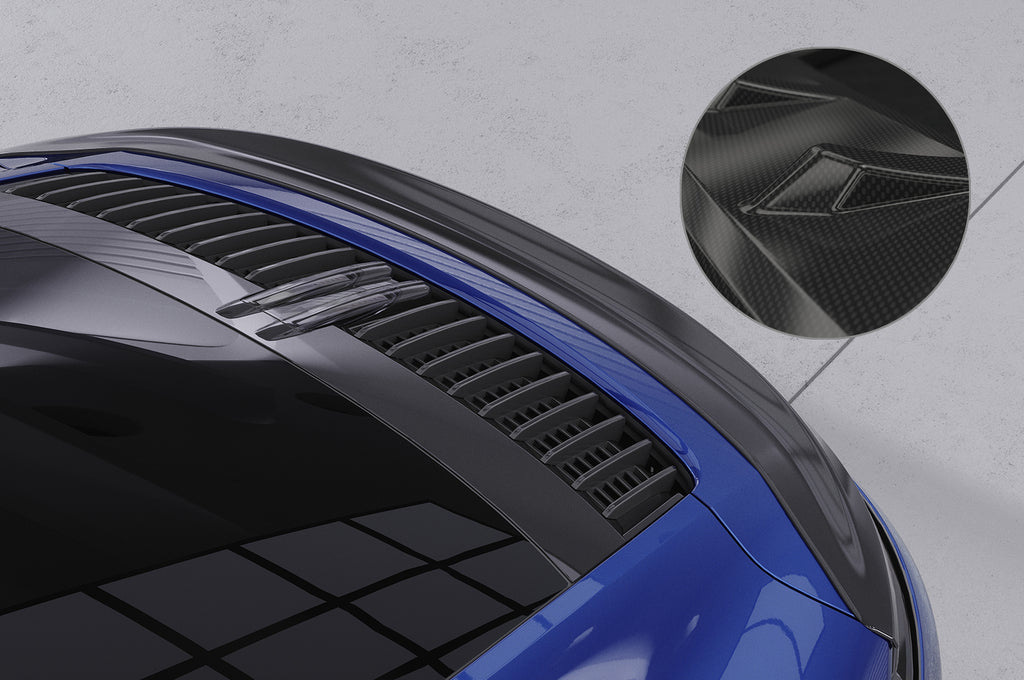 CSR Heckspoiler | Heckflügel mit ABE für Porsche 911 / 992 HF745-C Carbon Look Hochglanz (keine Lackierung erforderlich)