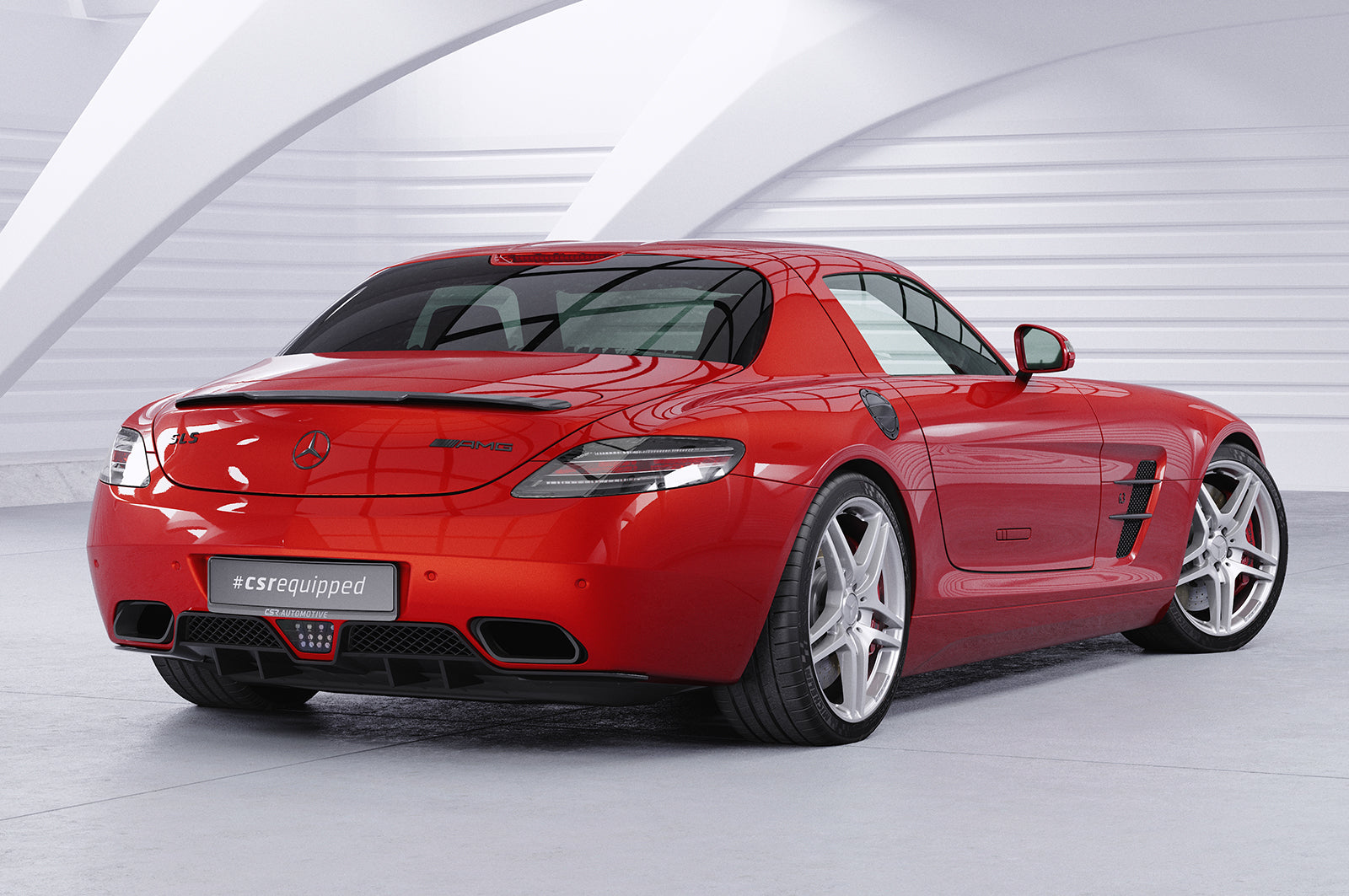 CSR Heckspoiler | Heckflügel mit ABE für Mercedes-Benz SLS AMG (C197/R197) HF746-L Unlackiert roh (Lackierung erforderlich)