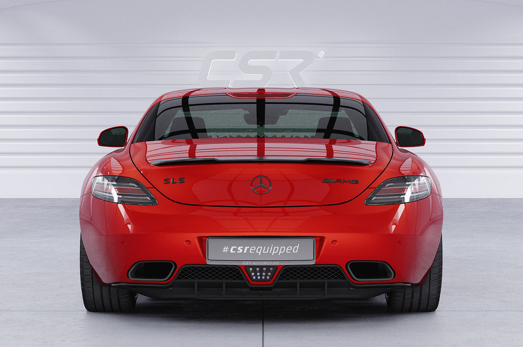 CSR Heckspoiler | Heckflügel mit ABE für Mercedes-Benz SLS AMG (C197/R197) HF746-G Glossy schwarz Hochglanz (keine Lackierung erforderlich)