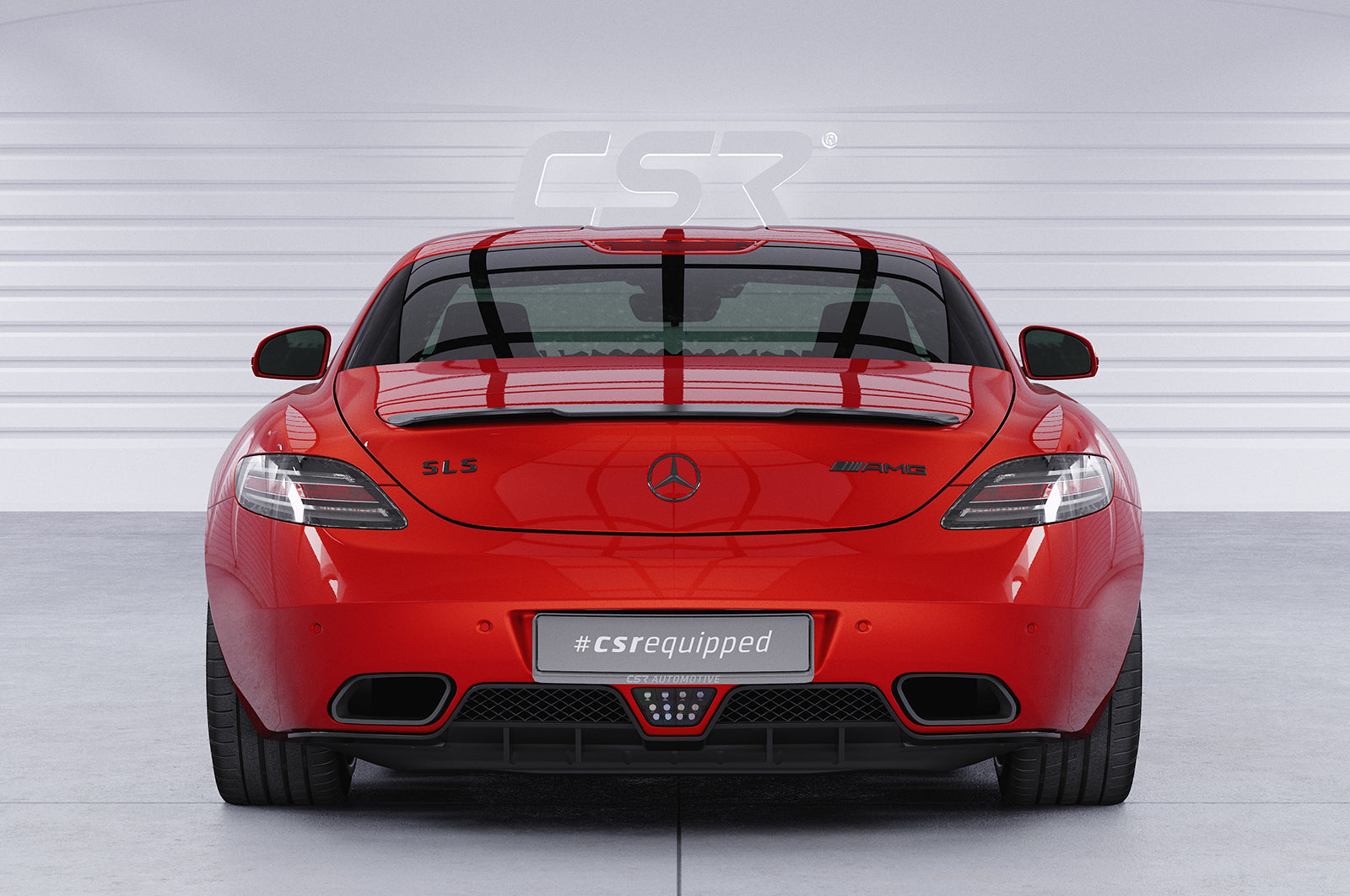 CSR Heckspoiler | Heckflügel mit ABE für Mercedes-Benz SLS AMG (C197/R197) HF746-L Unlackiert roh (Lackierung erforderlich)