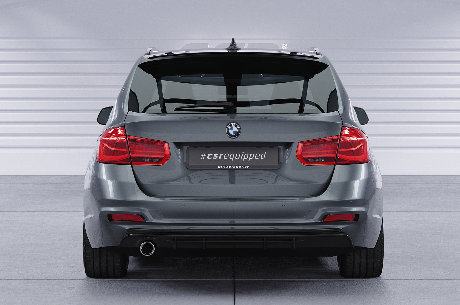 CSR Heckspoiler | Heckflügel mit ABE für BMW 3er F31 Touring HF751-G Glossy schwarz Hochglanz (keine Lackierung erforderlich)