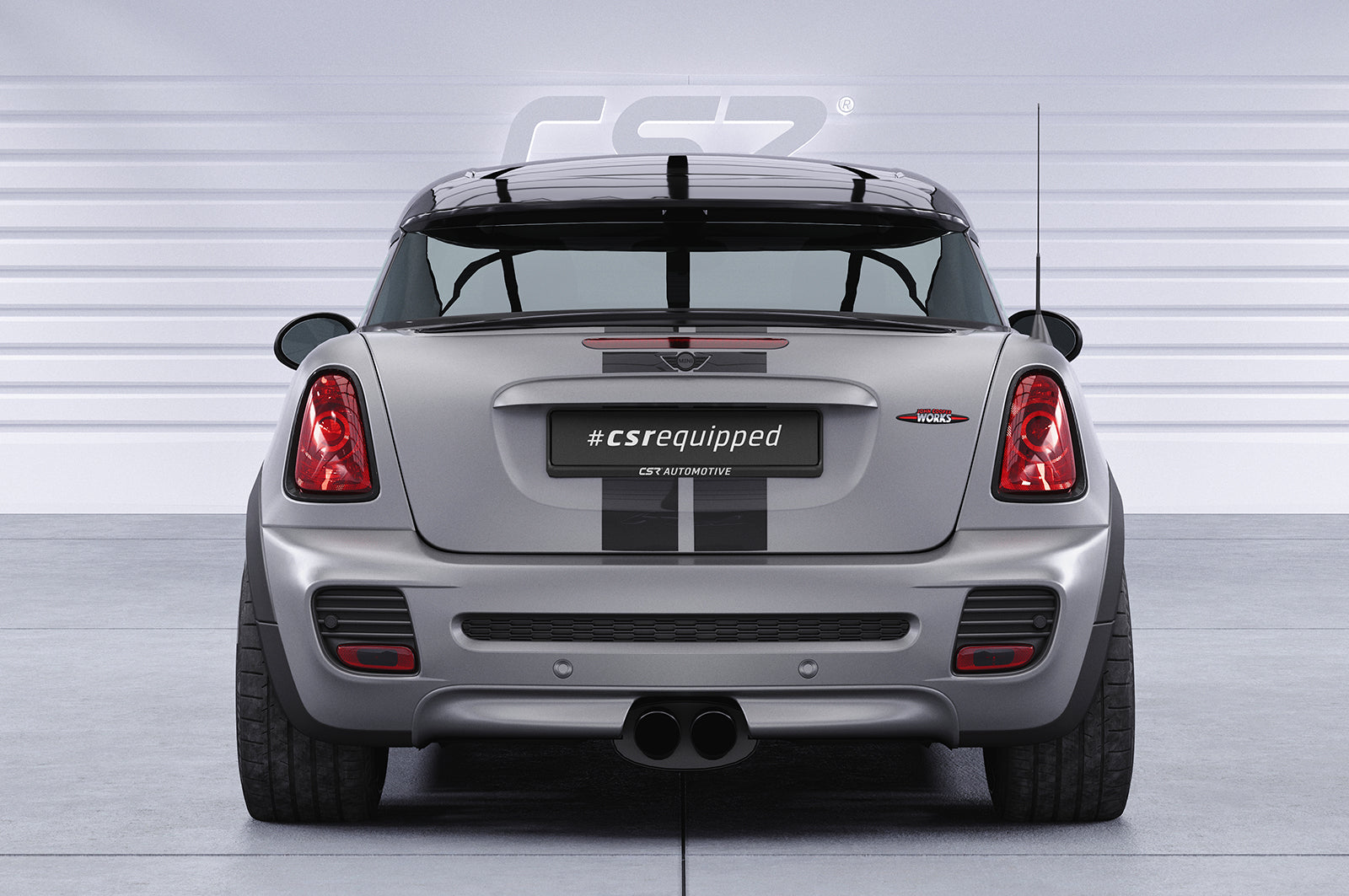 CSR Heckspoiler | Heckflügel mit ABE für Mini R59 (Roadster) HF752-C Carbon Look Hochglanz (keine Lackierung erforderlich)