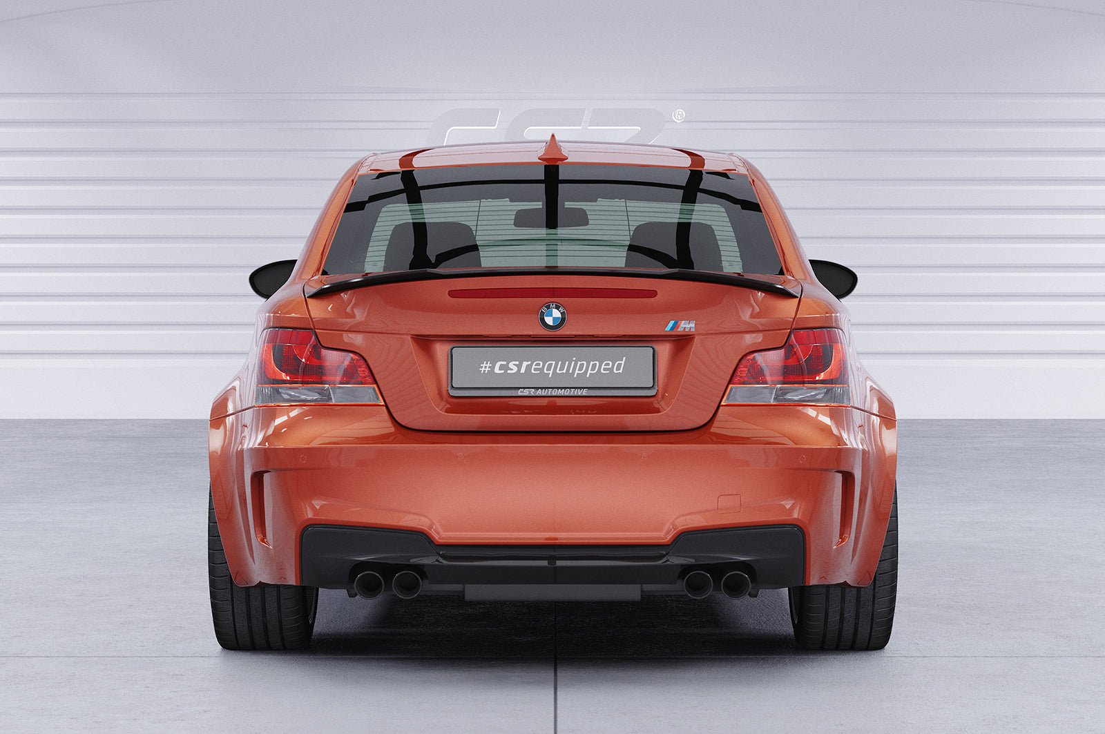 CSR Heckspoiler | Heckflügel mit ABE für BMW 1er E82 / E88 HF758-S Strukturiert schwarz matt (keine Lackierung erforderlich)