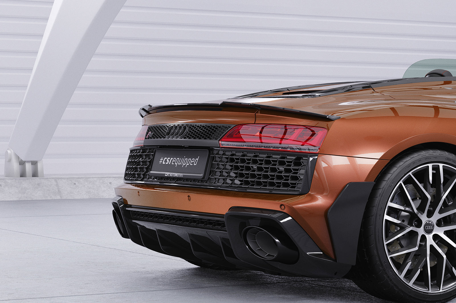 CSR Heckspoiler | Heckflügel mit ABE für Audi R8 (4S) Spyder HF761-S Strukturiert schwarz matt (keine Lackierung erforderlich)