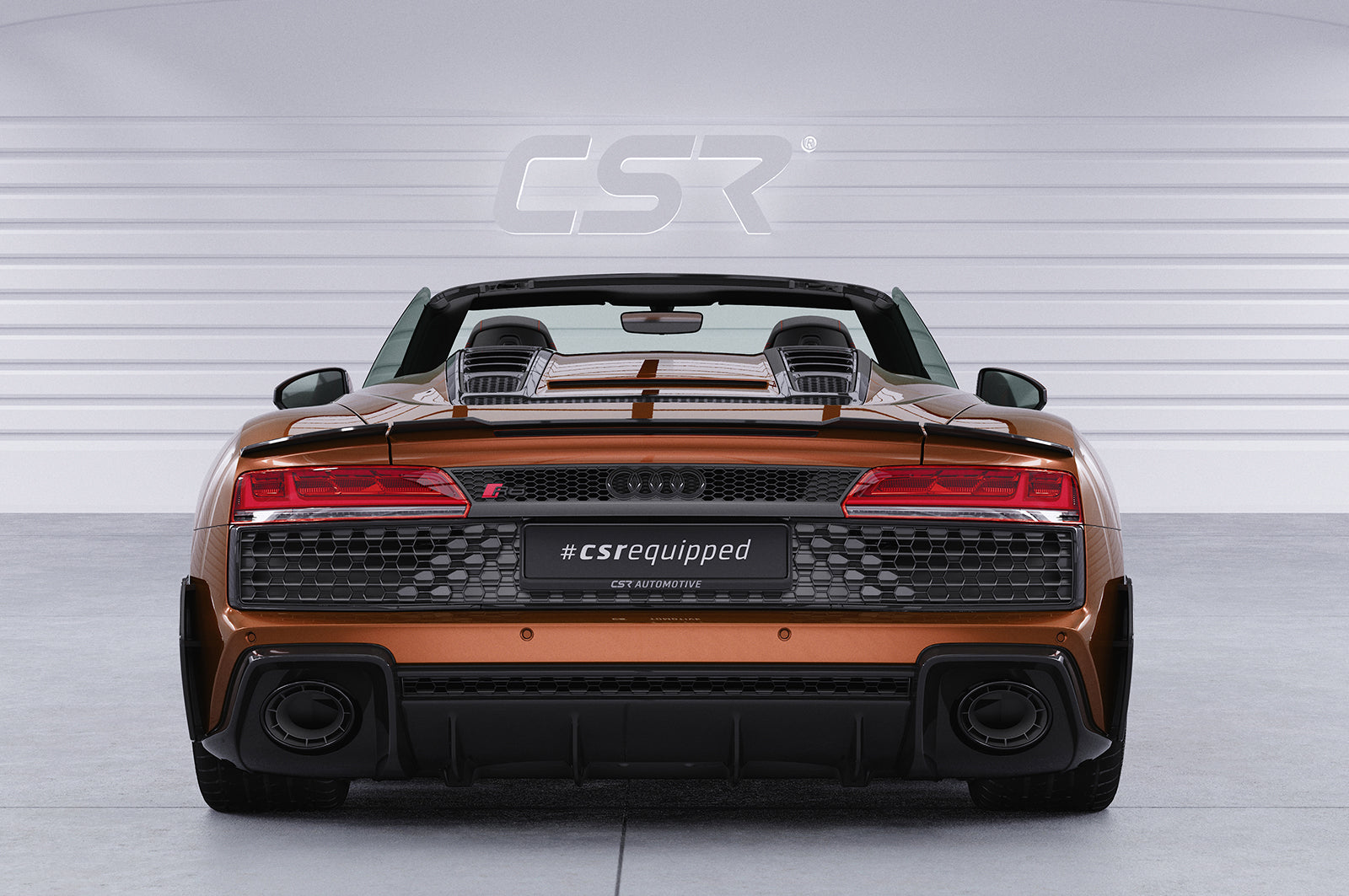 CSR Heckspoiler | Heckflügel mit ABE für Audi R8 (4S) Spyder HF761-S Strukturiert schwarz matt (keine Lackierung erforderlich)
