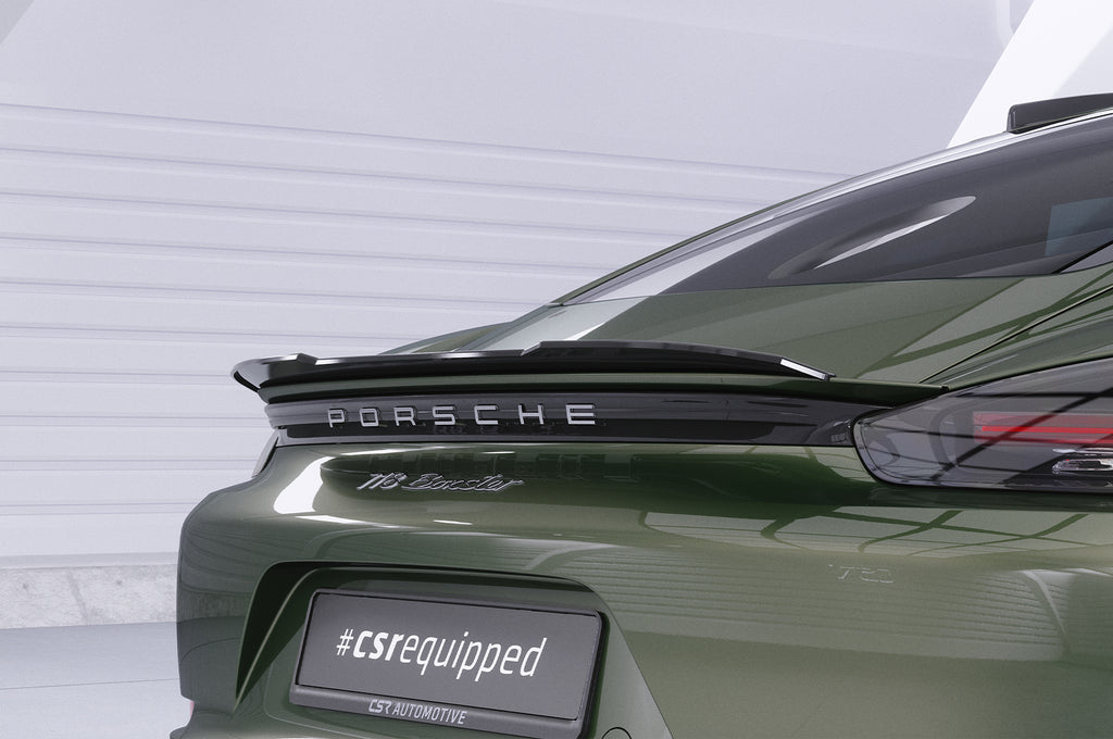 CSR Heckspoiler | Heckflügel mit ABE für Porsche 718 Cayman (Typ 982) HF763-S Strukturiert schwarz matt (keine Lackierung erforderlich)