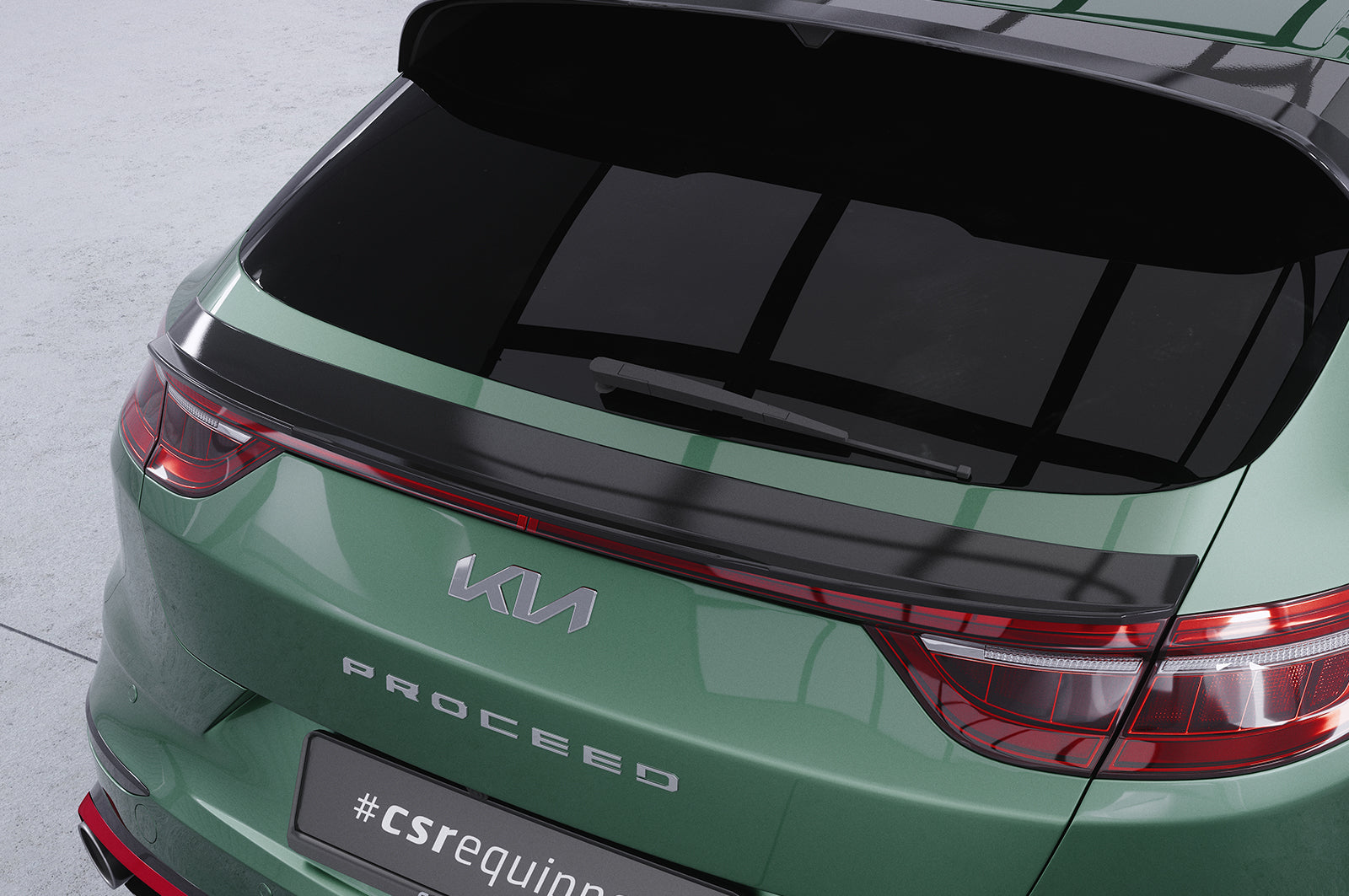 CSR Heckspoiler | Heckflügel mit ABE für Kia Pro Ceed (CD) HF771-C Carbon Look Hochglanz (keine Lackierung erforderlich)